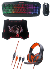 Gaming Combo 4 in 1,Mouse,Keyboard,Mouse Pad,Headset 4 in 1