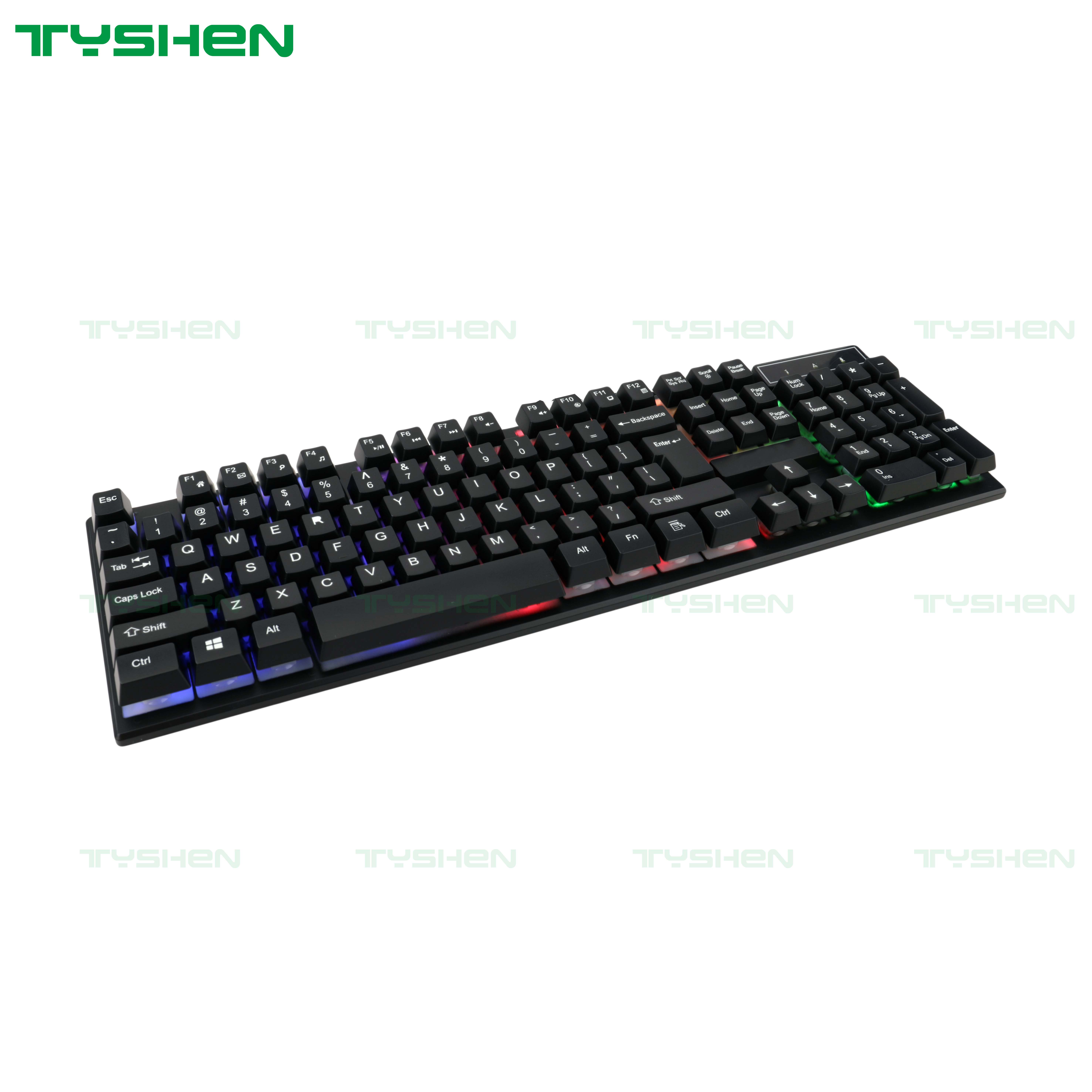 New Cheap backlit set 104 keys OEM keyboard gamer rainbow LED RGB wired pc computer gaming keyboard