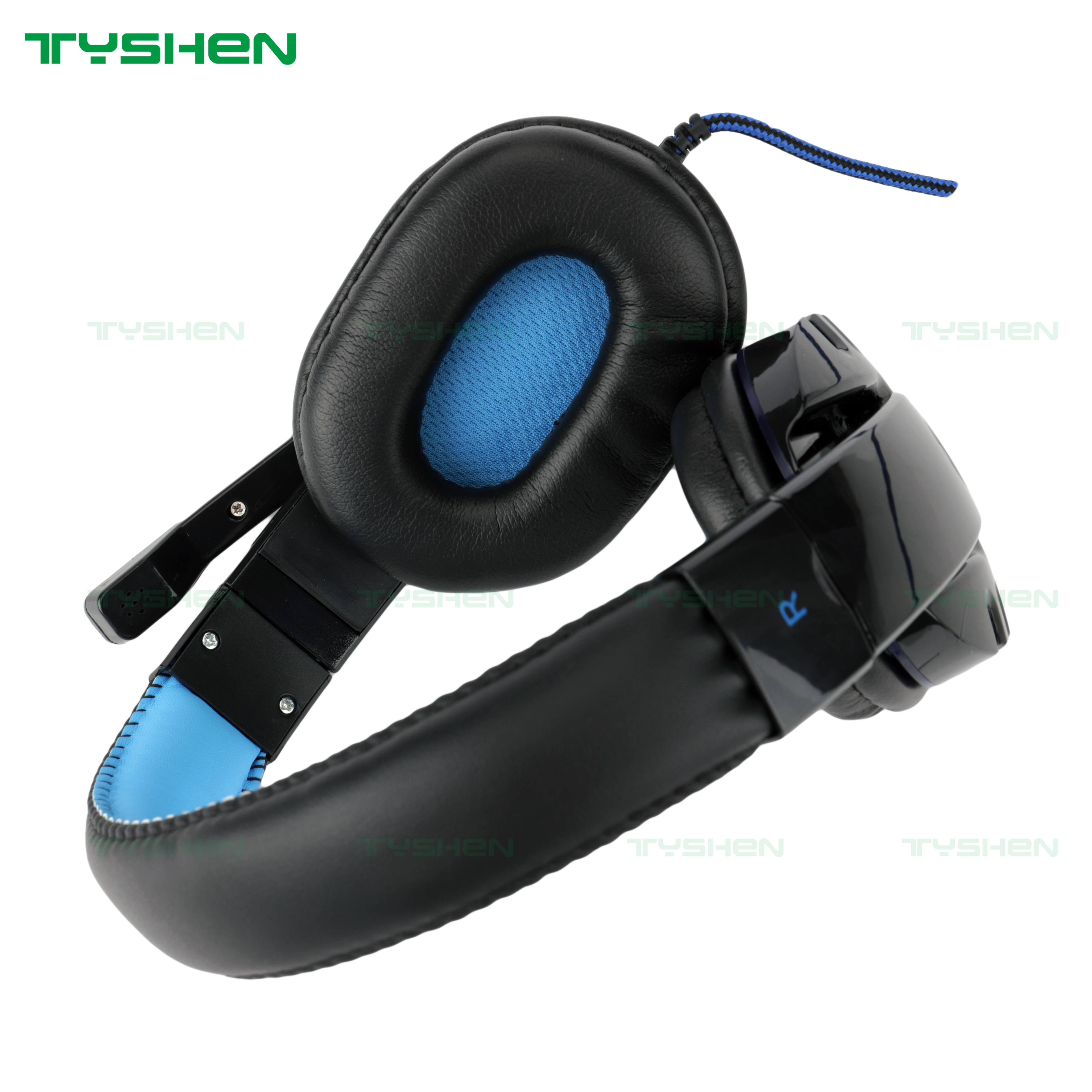 Computer Gaming Headset,LED Lighting,Low MOQ:30 Pcs,In Stock,Black&Blue Color