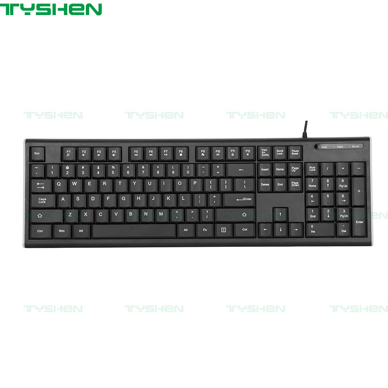 Computer Keyboard with Low Key Cap Design For Office