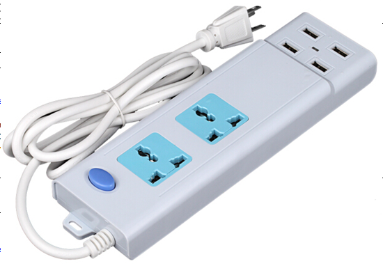 AC Power Outlet with 4 USB Ports
