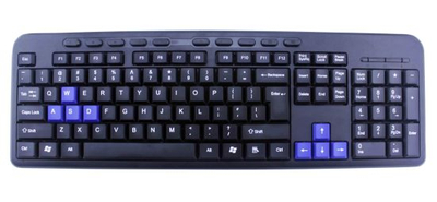 USB Computer Keyboard with 10 Mutimedia Keyboard for Computer