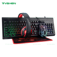 Gaming Combo 4 in1,Mous,Keyboard,Mouse Pad,Headset