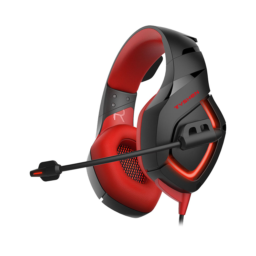 High-End Gaming Headset,Red LED Lighting,Suitable For PS4/PS VITA/XBOX Slim,Laptop,Desktop PC