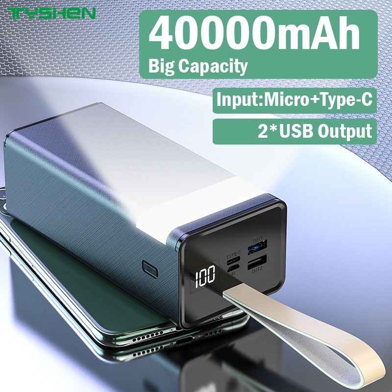 High Capacity Power Bank 40000mAh with Soft Flash Light