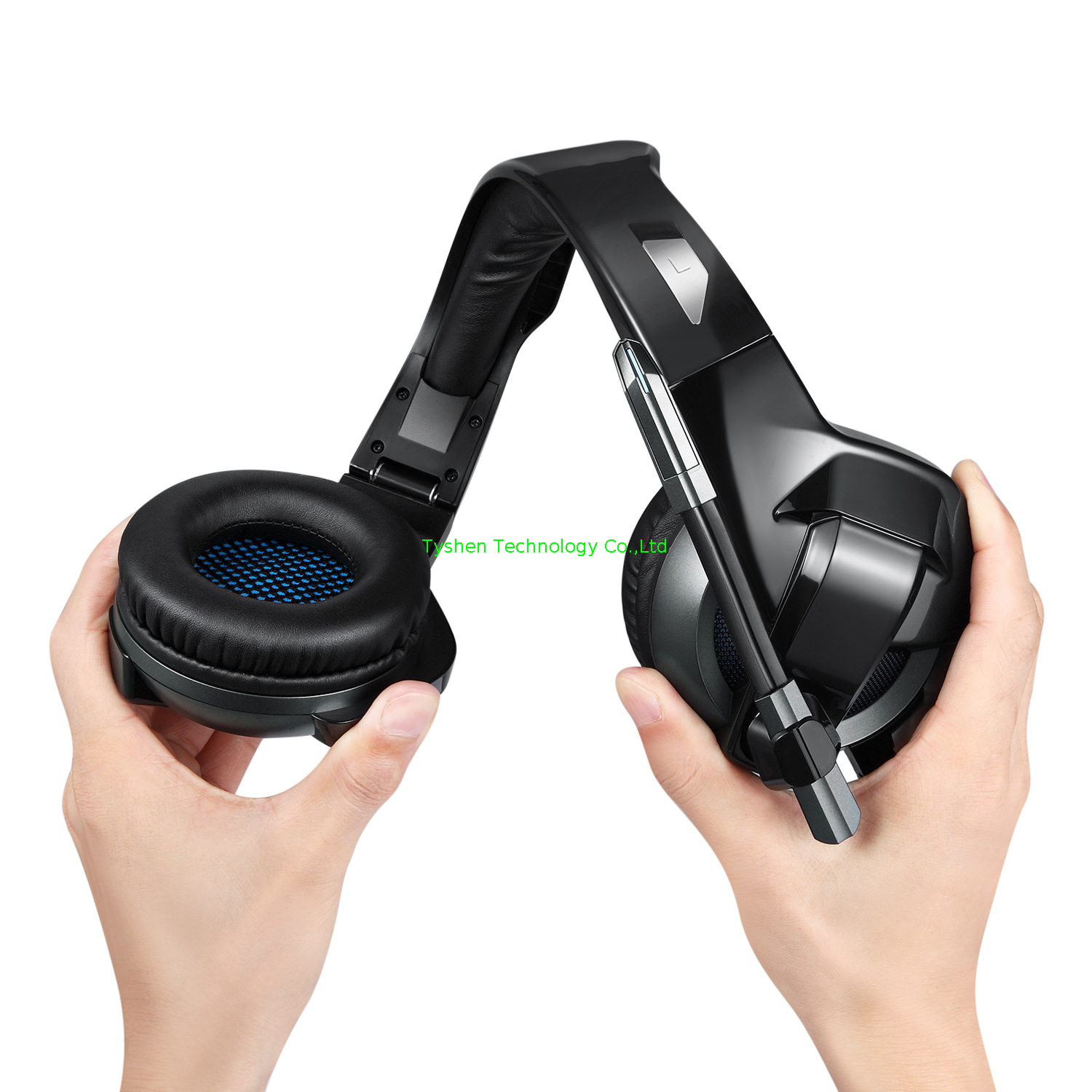 New Headset Collapsible Esports Headset with Wired Earmuffs for Noise Reduction Microphone
