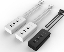 USB Power Strip with AC Power, 3 Ports Available