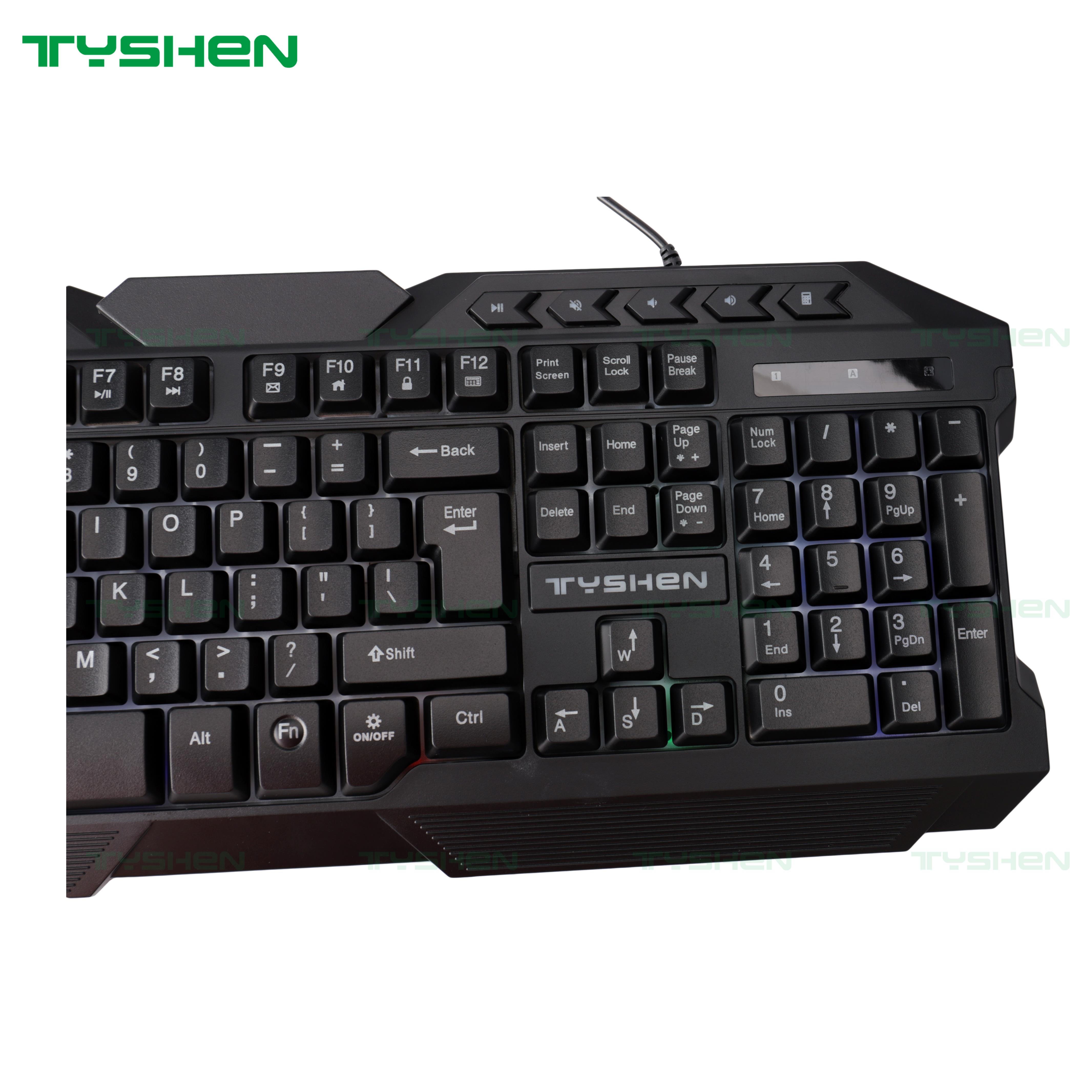 Gaming Keyboard with 10 Hot Keys,Flat Key Design