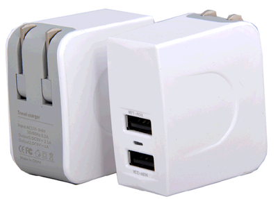 High Quality USB Wall Charger with Two Ports Output