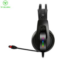 High-End RGB Gaming Headset,7 Color Rainbow LED Lighting,With Mute Button For Mic,In Stock, MOQ:20 Pcs
