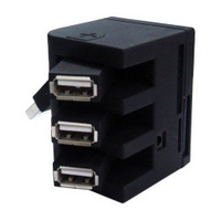 USB Hub Combo with 3 USB Ports and SDHC/TF/Ms/M2 Card Reader Style No. Cr-209