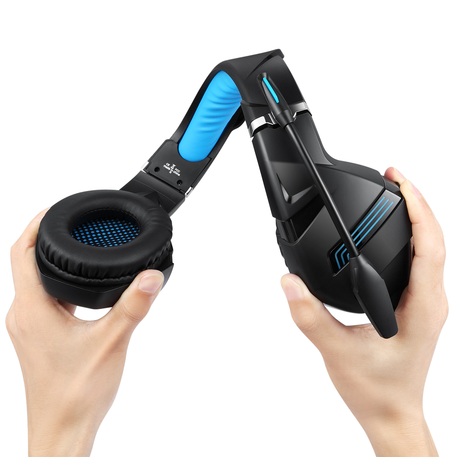 2022 New Products Tyshen Branded Fbi Stylish Headphone and Gamer Headset USB PS4 2.4GHz 7.1 Wire Gaming Earphone with Microphone LED Light Wired Mobile Headset