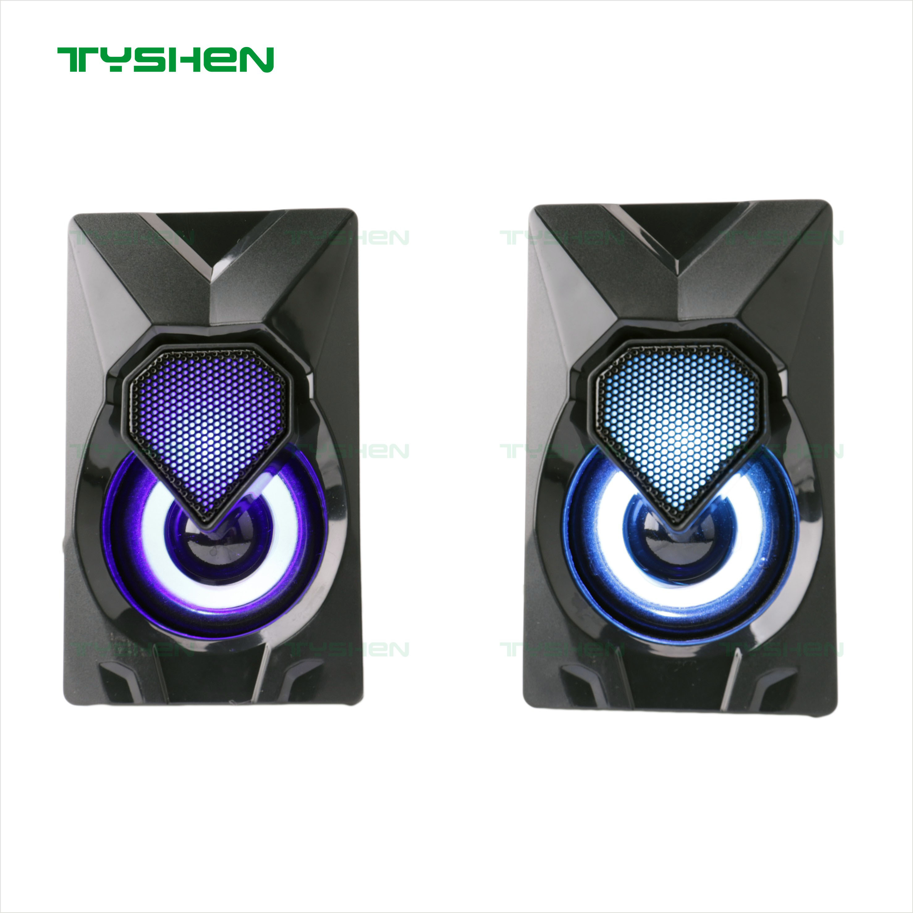 LED RGB Gaming Speaker, 2.0 Channel, Mini Size for Computer, 2021 New Model