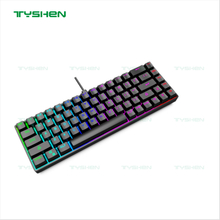 Bluetooth Wireless Dual Mode 68key Lithium Battery Rechargeable DIY Key Cap Personality with RGB Rainbow Mechanical Keyboard